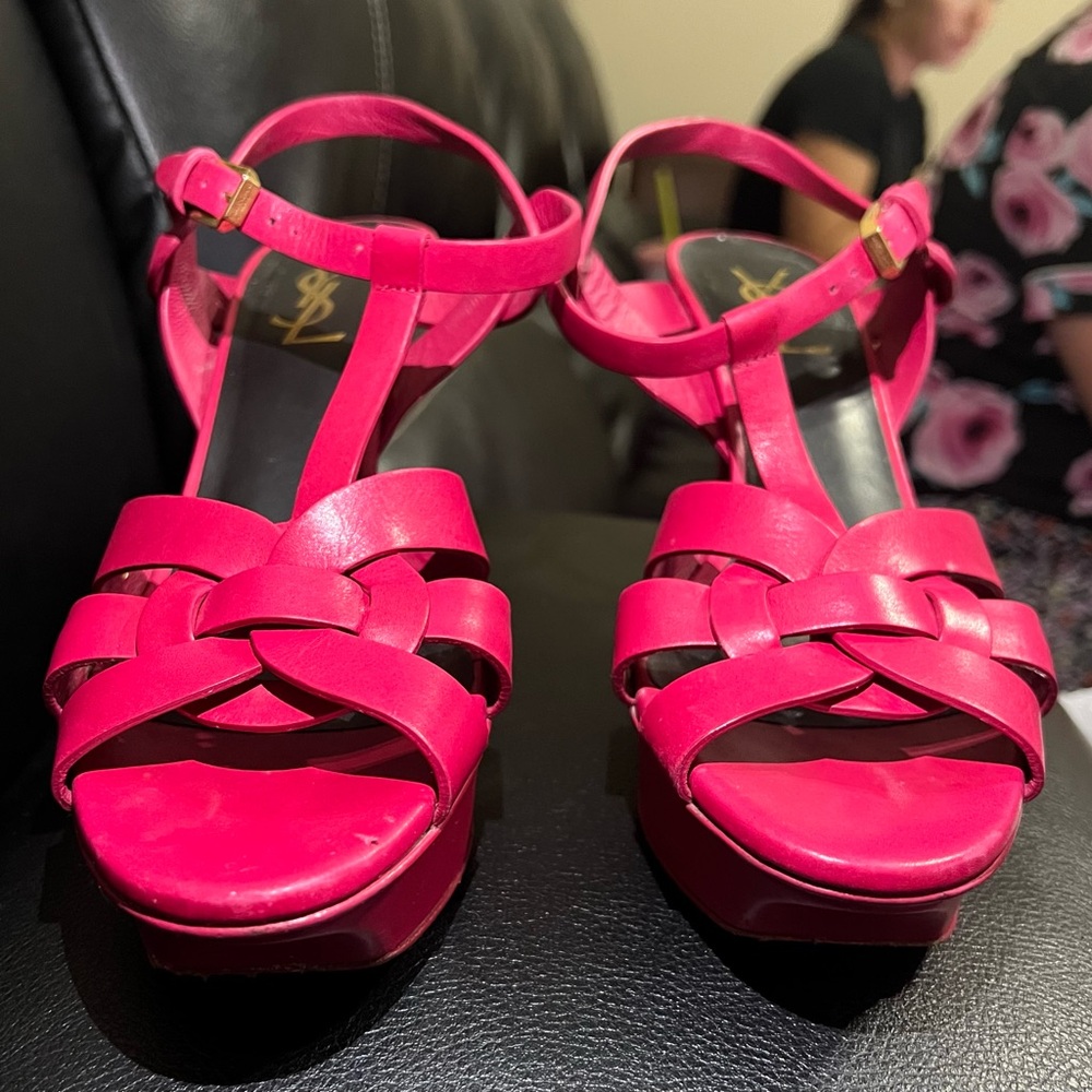 pink YSL heel, size 38, slightly worn but still in good condition. - Picture 2 of 6